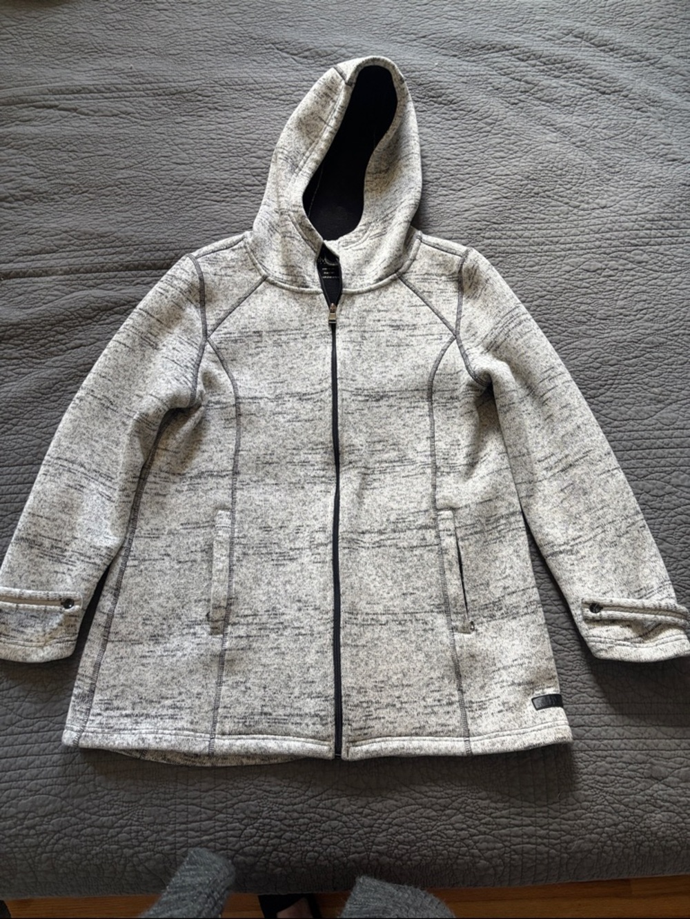 Calvin Klein Performance Heathered Light Gray Zip Hoodie